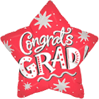 Congrats Grad Star Red